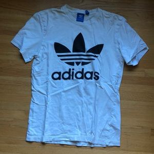 Adidas trefoil white shirt size small.